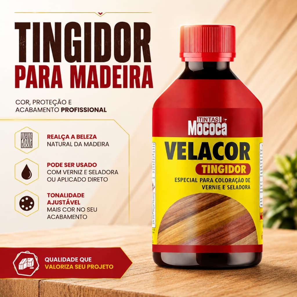 Tingidor para Madeira Velacor 200ml Mococa