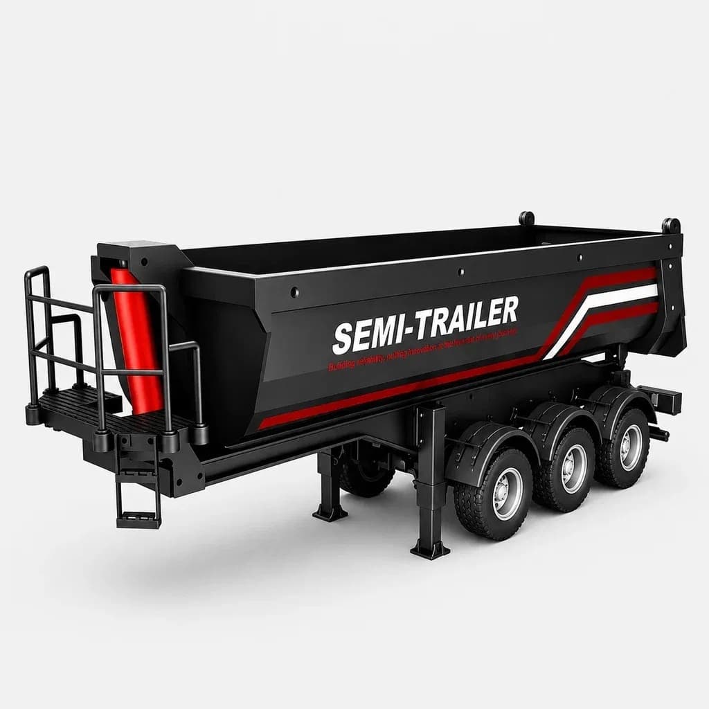 Semi Reboque Basculante Brinquedo de Metal Huina 1509 1:18 para Huina 1501 Scania 770S