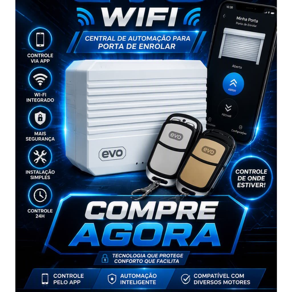 Central Evo Smart - wi-fi para porta automática de enrolar