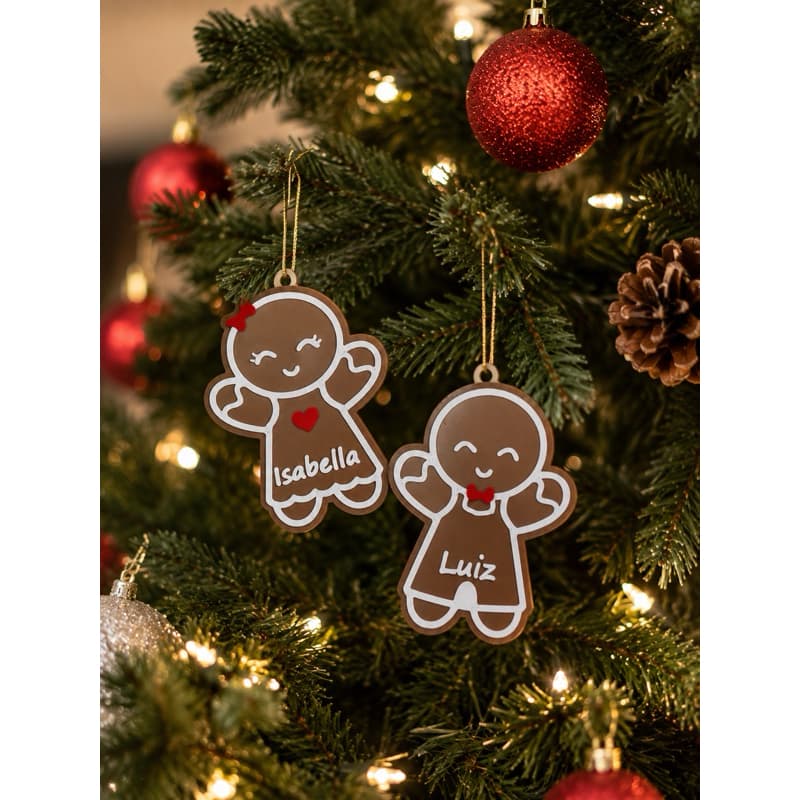 Enfeite de Natal personalizado com nome! bonequinho de gengibre