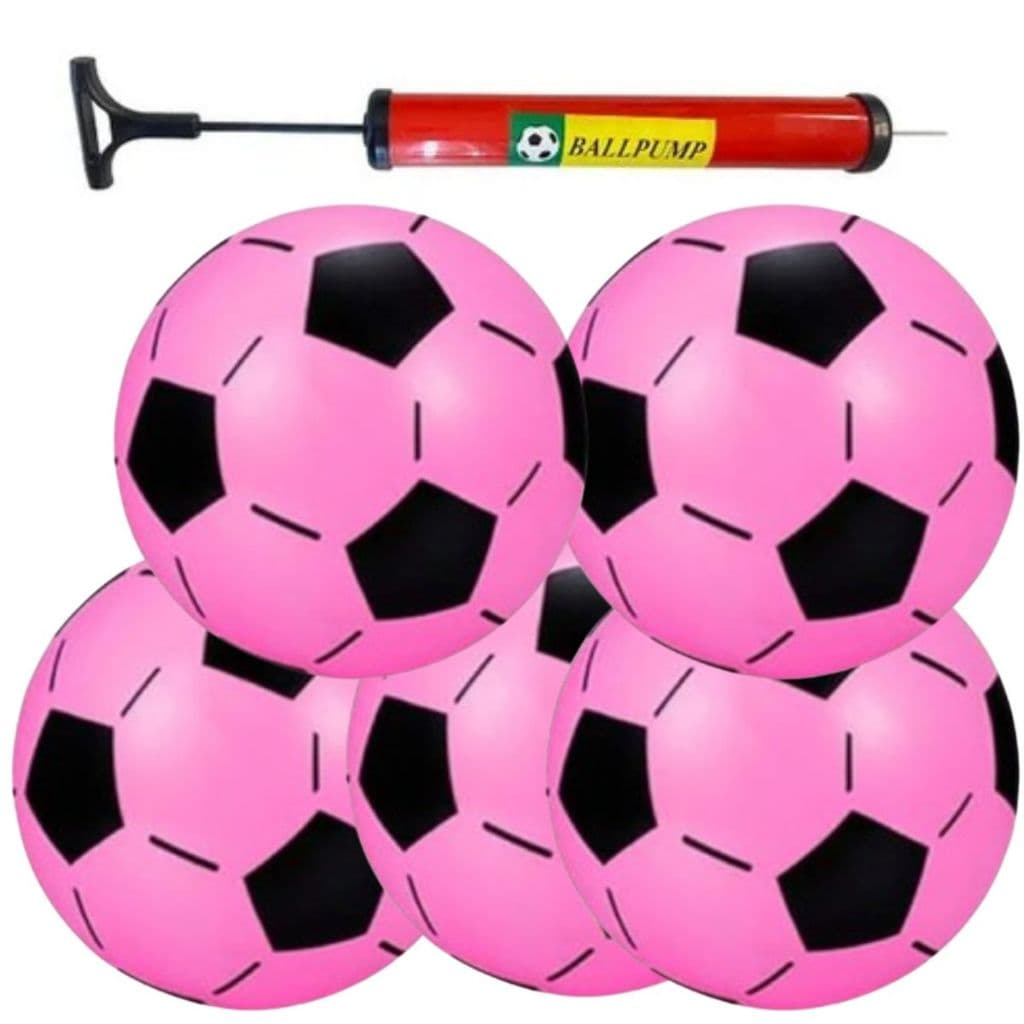 Kit 20 Bolas De Leite Vinil Rosa Futebol Festas Praia