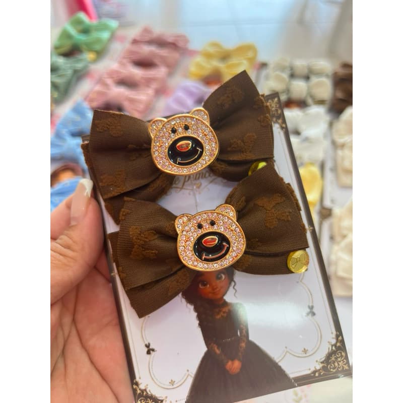 Laço Infantil Urso 🐻 – Par de Laços 🎀🧸