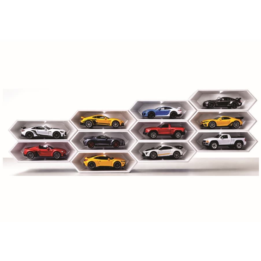 Hot Wheels Expositor Parede Carrinho 6 Módulos Suporte Premio Branco