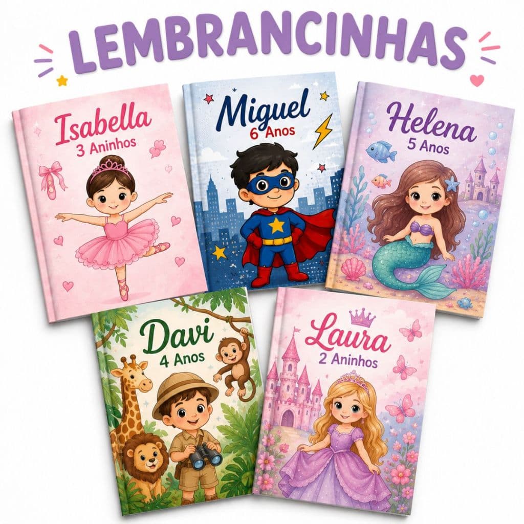 30 Lembrancinhas Livrinho Colorir Personalizado Aniversário Prenda QUALQUER TEMA
