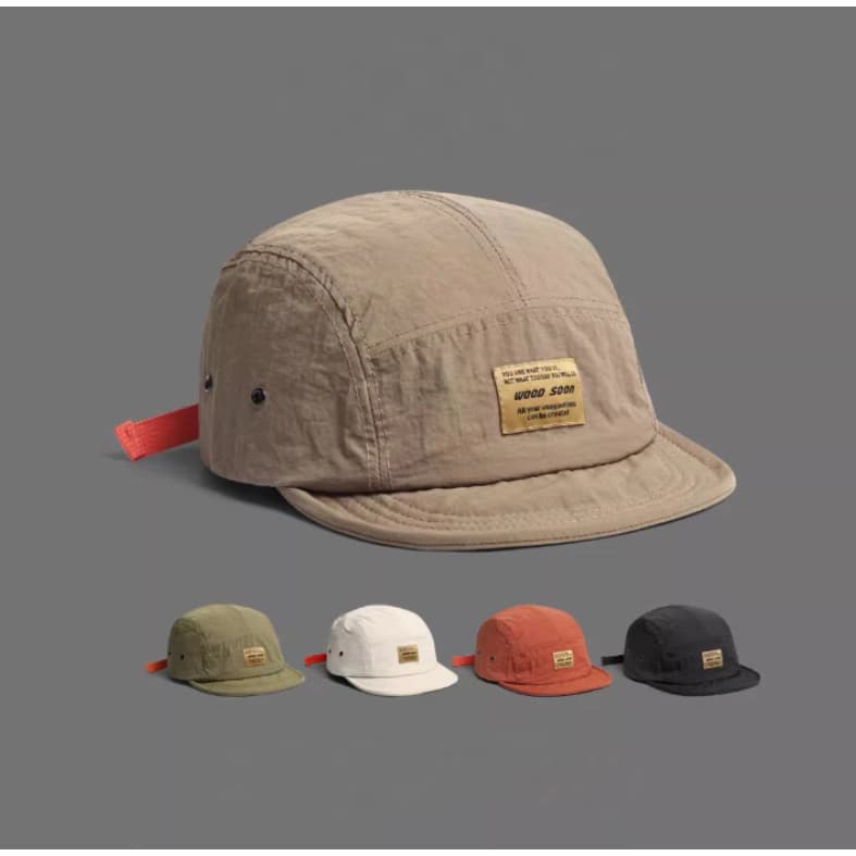Boné Masculino Five Panel Bordado com Malha para Casal Estilo Vintage Streetwear Moda Ideal para Bicicleta Chapéu