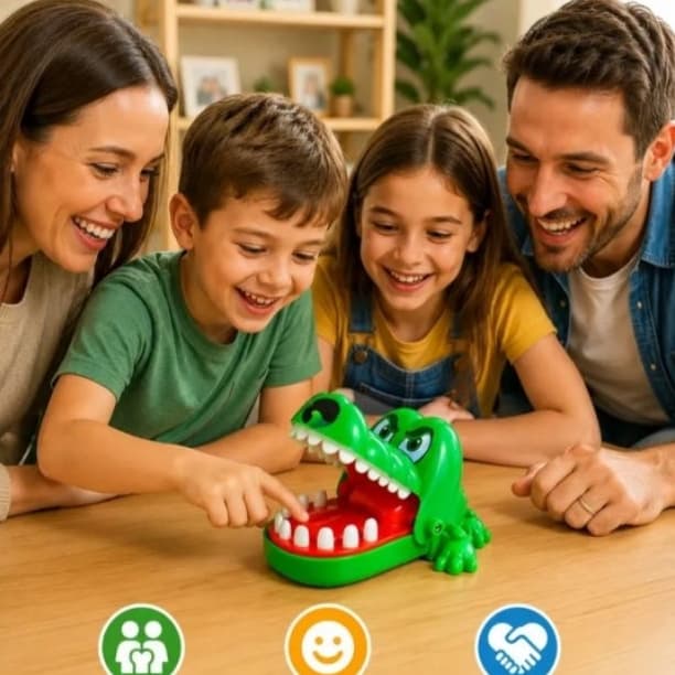 Jogo Crocodilo Morde Dedo Jacaré Dentista Brinquedo Infantil Art Brink