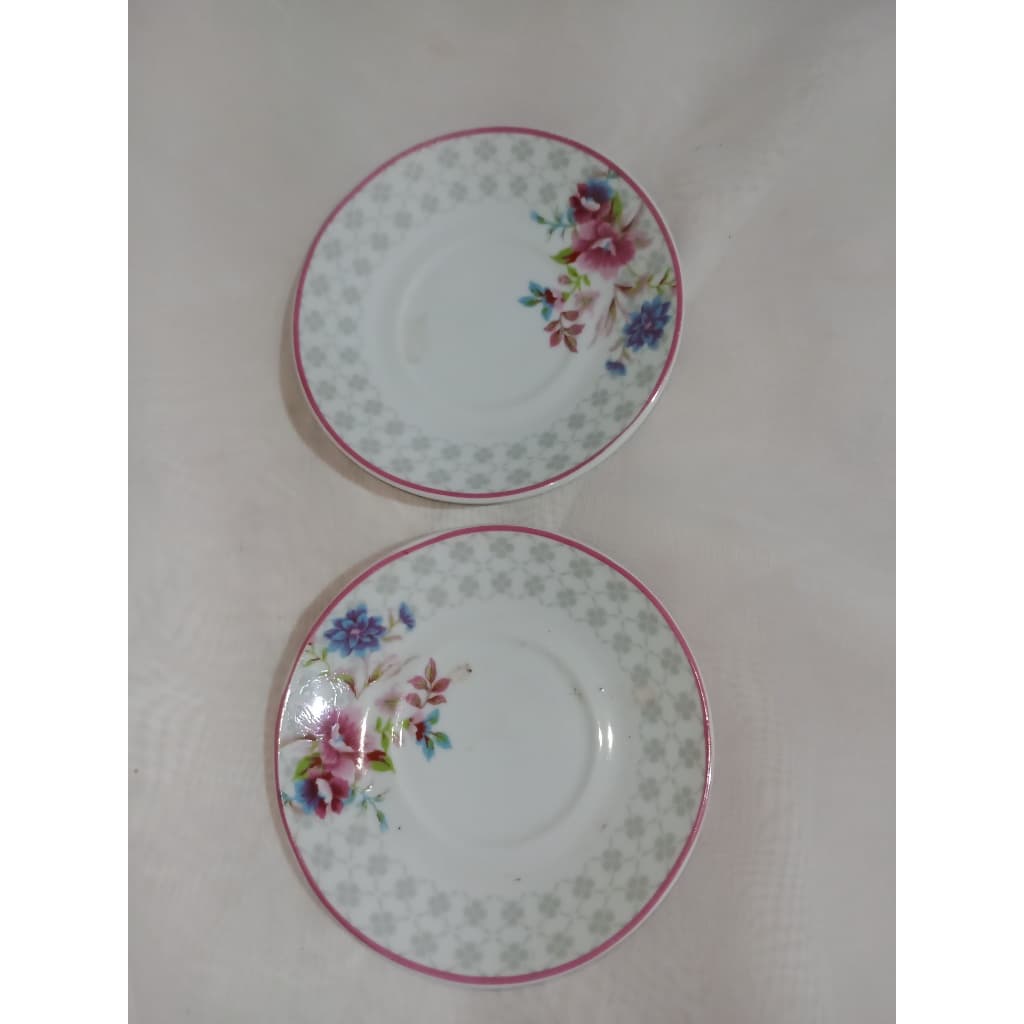 2 Pires Pratinho Café  Porcelana DM Brasil 11cm /Ler Descrição
