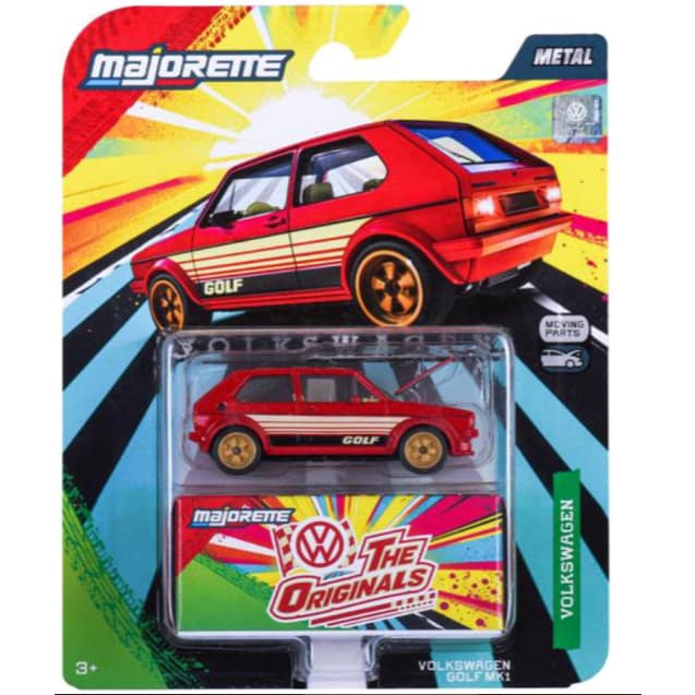 Majorette Volkswagen Golf MK1 Vermelho Deluxe - Miniatura 1/64