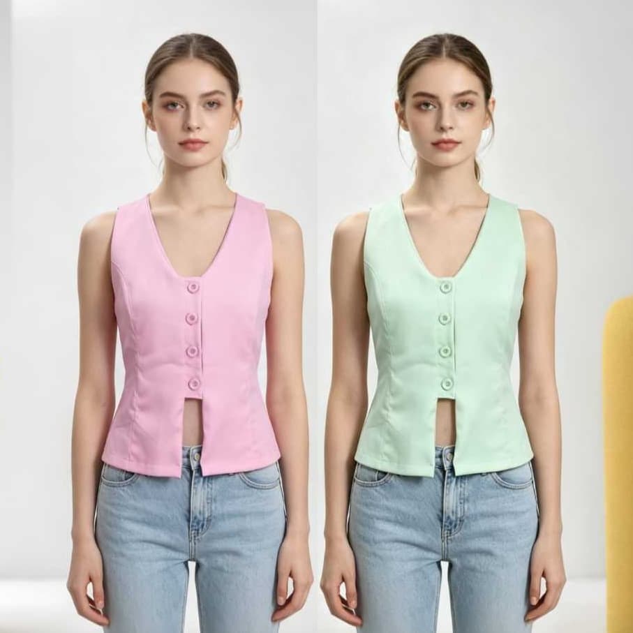 Coleta Social Feminina Elegante e Versátil Em Tecido Alfaiataria Premium Botões funcional Novidade Moda 2026