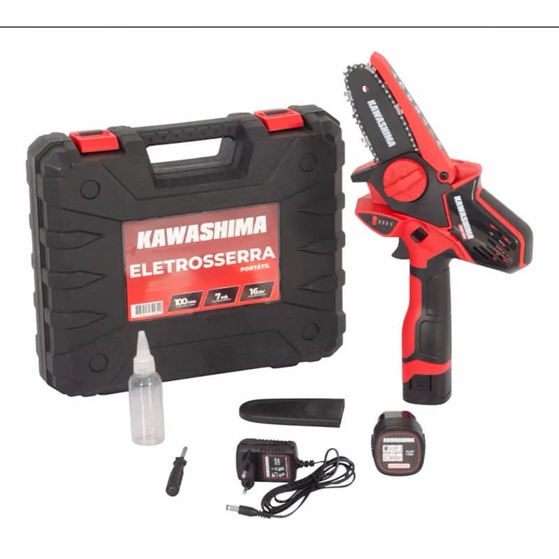 Mini Motoserra Bateria 14.4v Sabre 10cm Maleta Kawashima