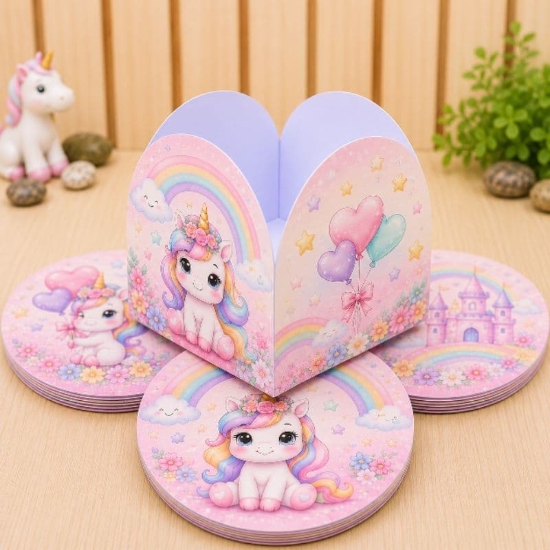 50 a 300 Forminhas para Docinhos Pronta Entrega Unicórnio Cute Arco Iris ENVIO IMEDIATO