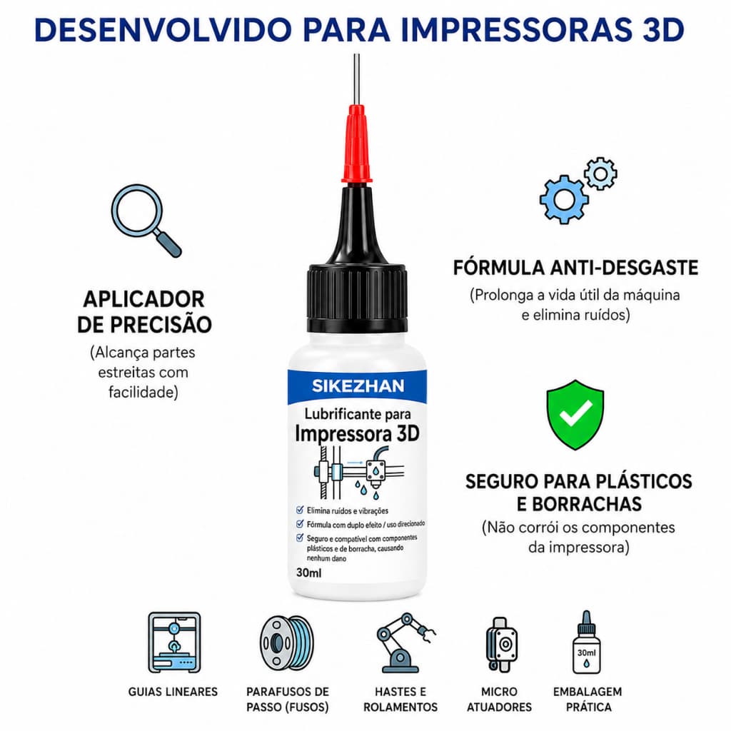 Lubrificante Premium Para Impressoras 3d, Redutora De Ruído