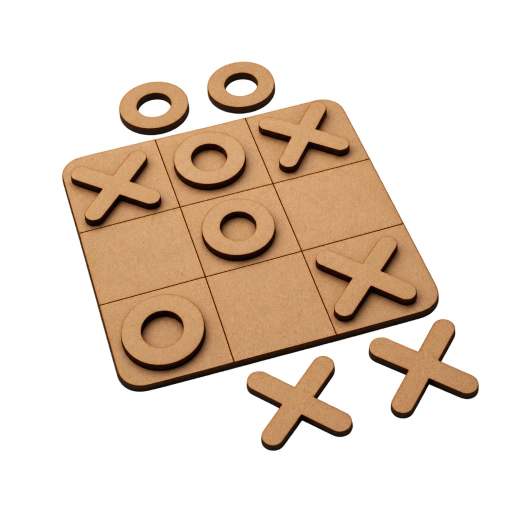 Kit Jogos da Velha em MDF – Tabuleiro 10x10cm Ideal para Presentes Lembrancinhas para Festa-Dias das Crianças
