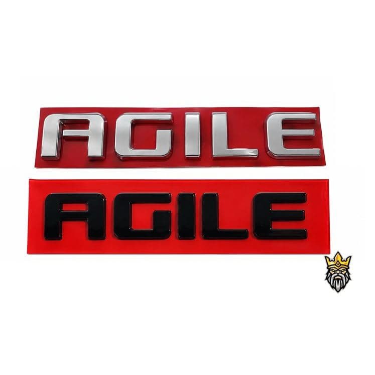 Emblema Adesivo Cromado / Preto  Gm Agile De 2009 Até 2016