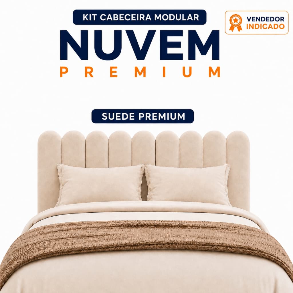 CABECEIRA NUVEM MODULAR KIT 5 A 20 PLACAS ESTOFADA SUEDE CAMA SOLTEIRO CASAL QUEEN KING ADESIVA