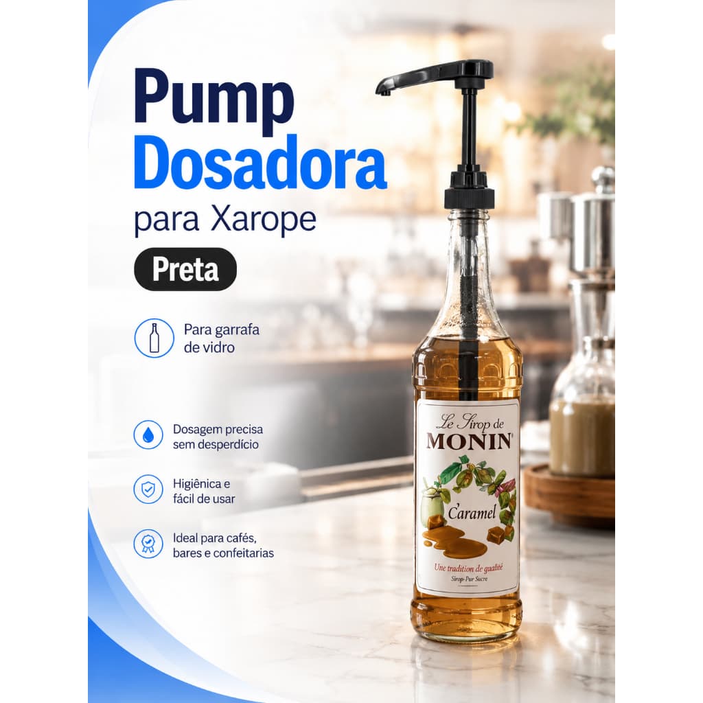 2 Valvulas Pump Dosadora VAZÃO 10ML p/ Vidro Xarope Monin, Kaly,1883, Soda Italiana Original Senapack