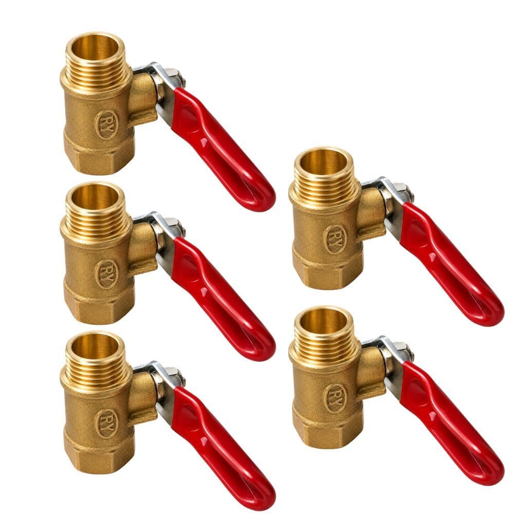 kit 5 Válvula Esfera Mxf 1/4 Alta Vedação E Durabilidade