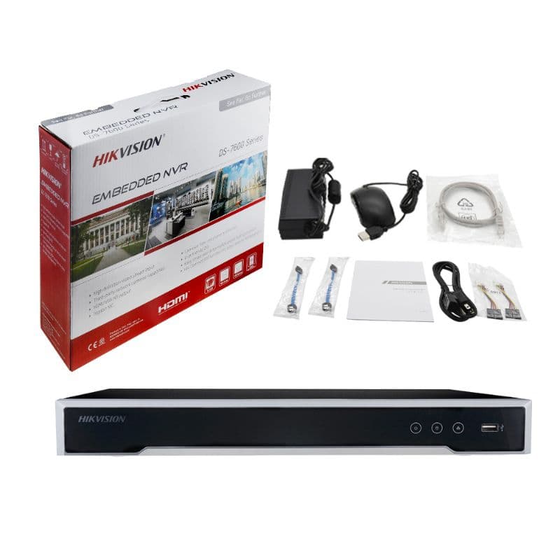 NVR Hikvision 16 Canais IP 4K DS-7616NI-Q2/16P 16 Portas PoE