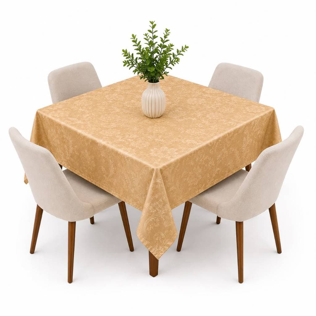 Toalha de Mesa Jacquard Elegante 4, 6 e 8 Lugares – Tecido Trabalhado para Sala de Jantar