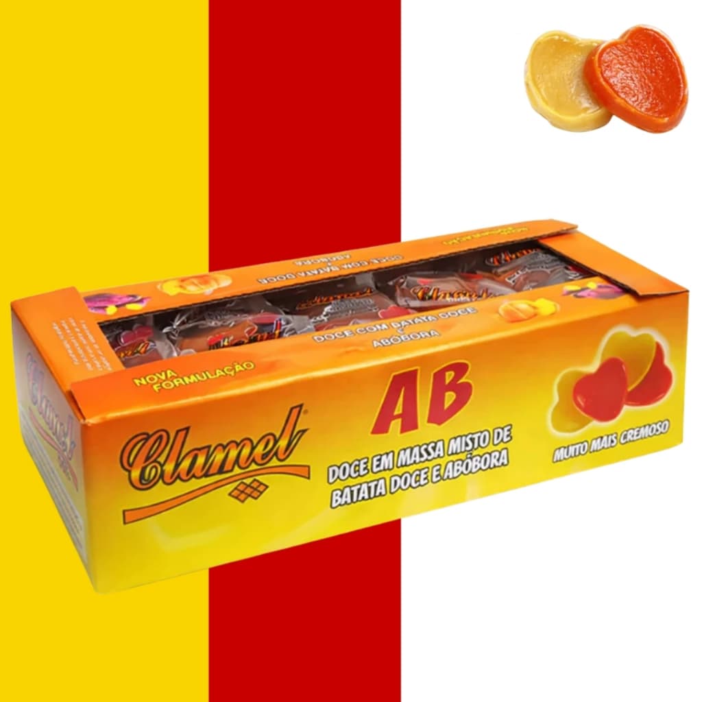 Doce Ab Misto Batata Doce E Abóbora 50 Unid Formato Coração Clamel 1kg