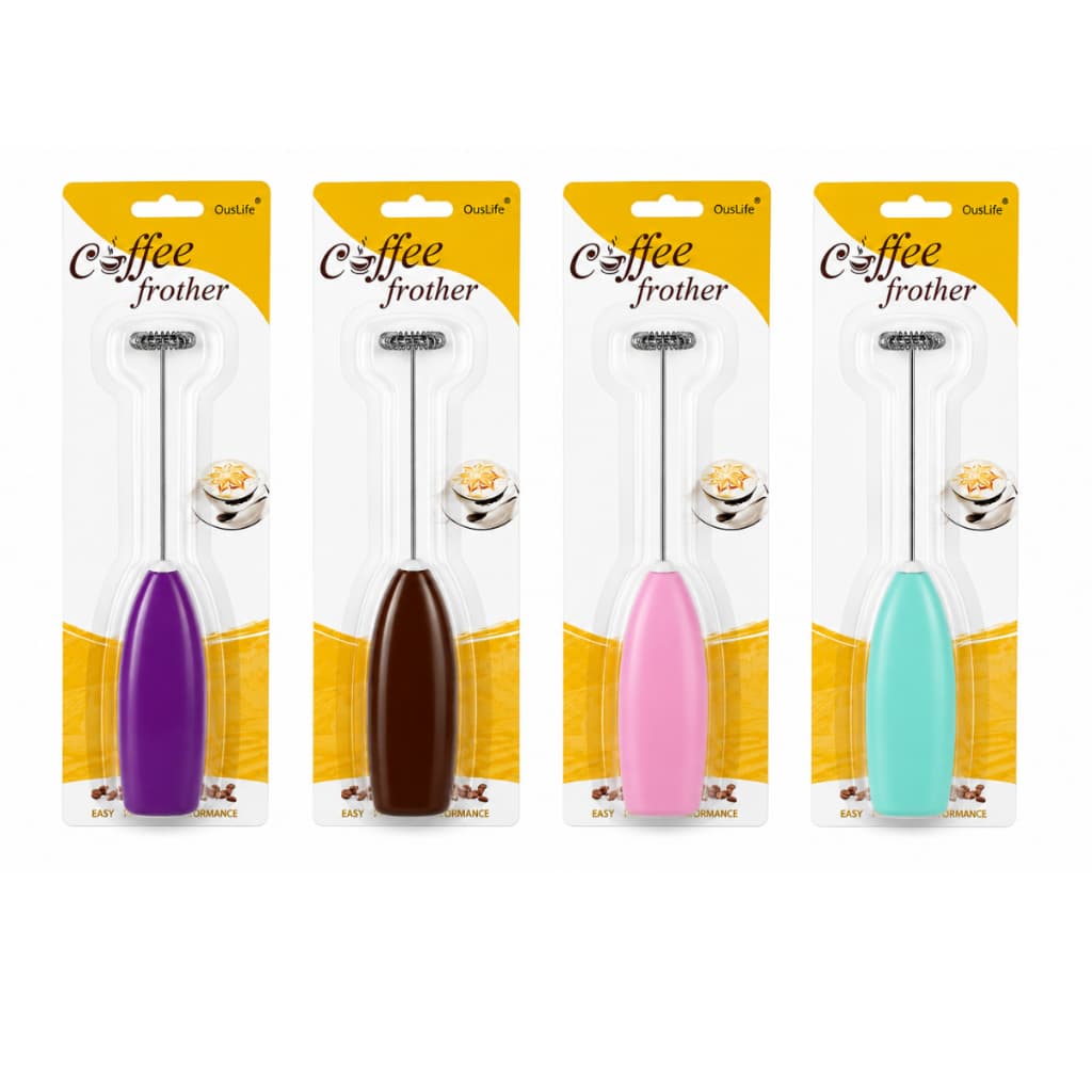 MINI MIXER ELÉTRICO PORTÁTIL COM MOLA INOX - MISTURA RÁPIDA E EFICIENTE PARA BEBIDAS