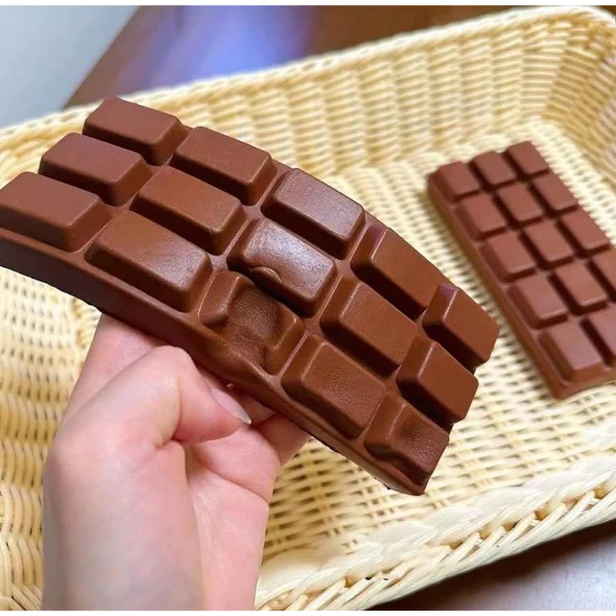 Taba Squishy Tik Tok Barra De Chocolate Slow Resing Retorno Lento
