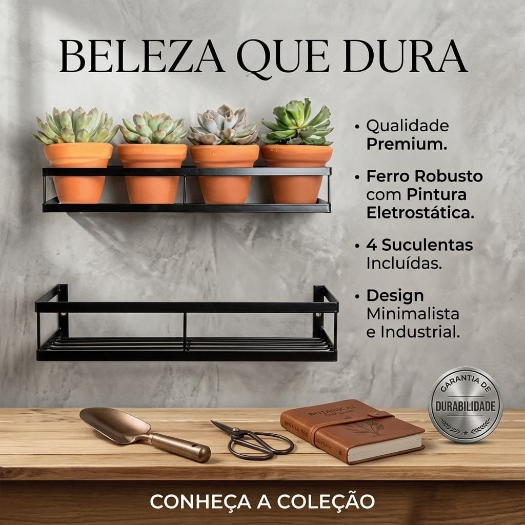 SUPORTE PRATELEIRA DE PAREDE REFORÇADO COR PRETO PARA DECORAÇÃO VASOS PLANTA SUPORTE BANHEIRO.
