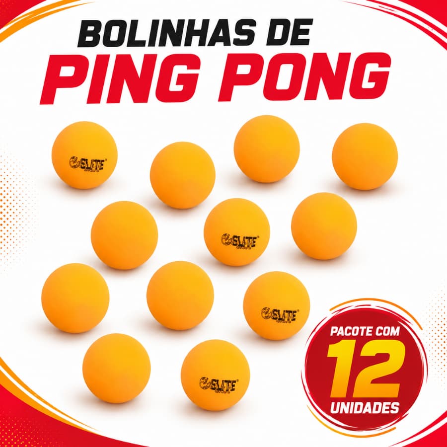 Bolinhas De Ping Pong  Pacote Com 12 Unidades