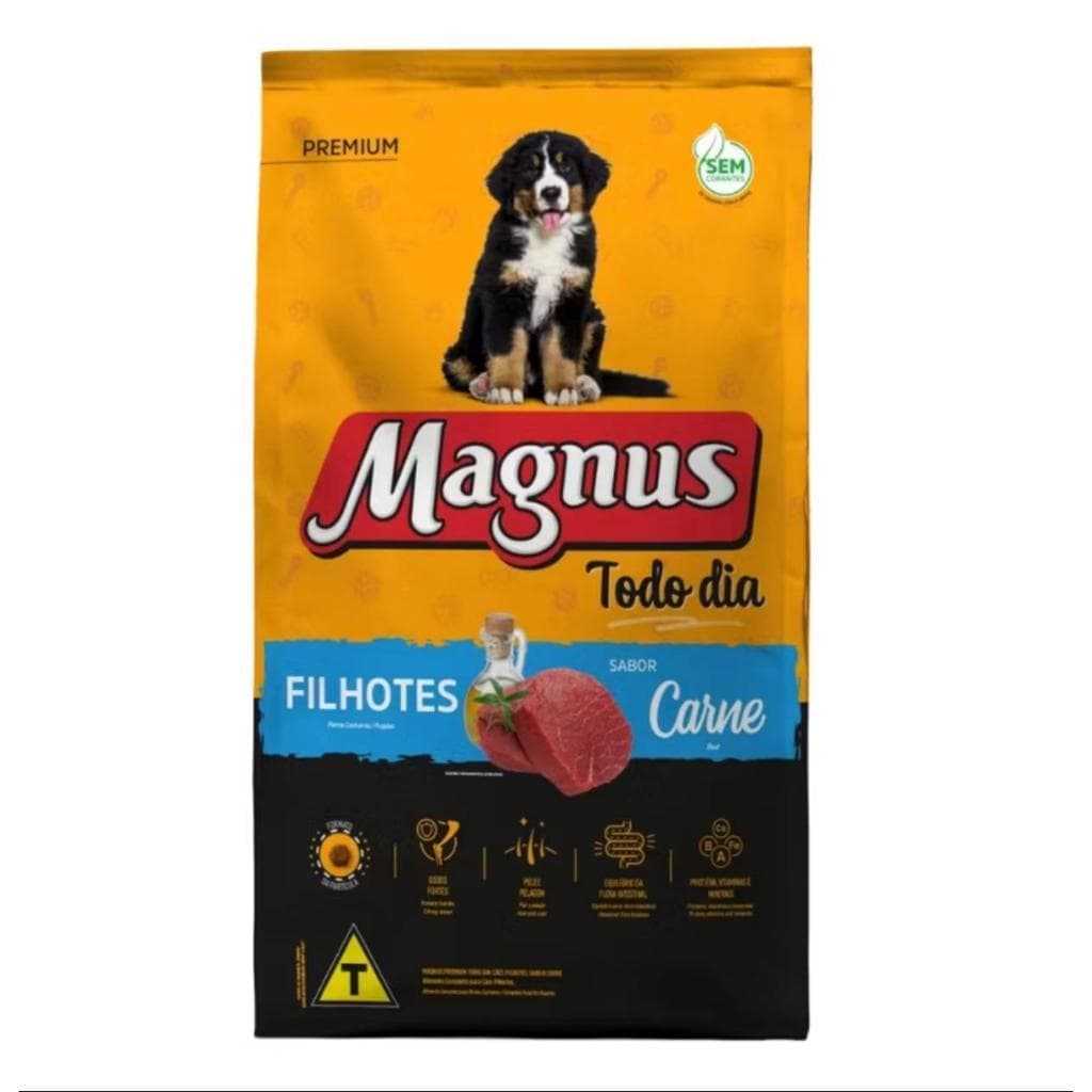Magnus Todo Dia Filhote Sabor Carne 10kg