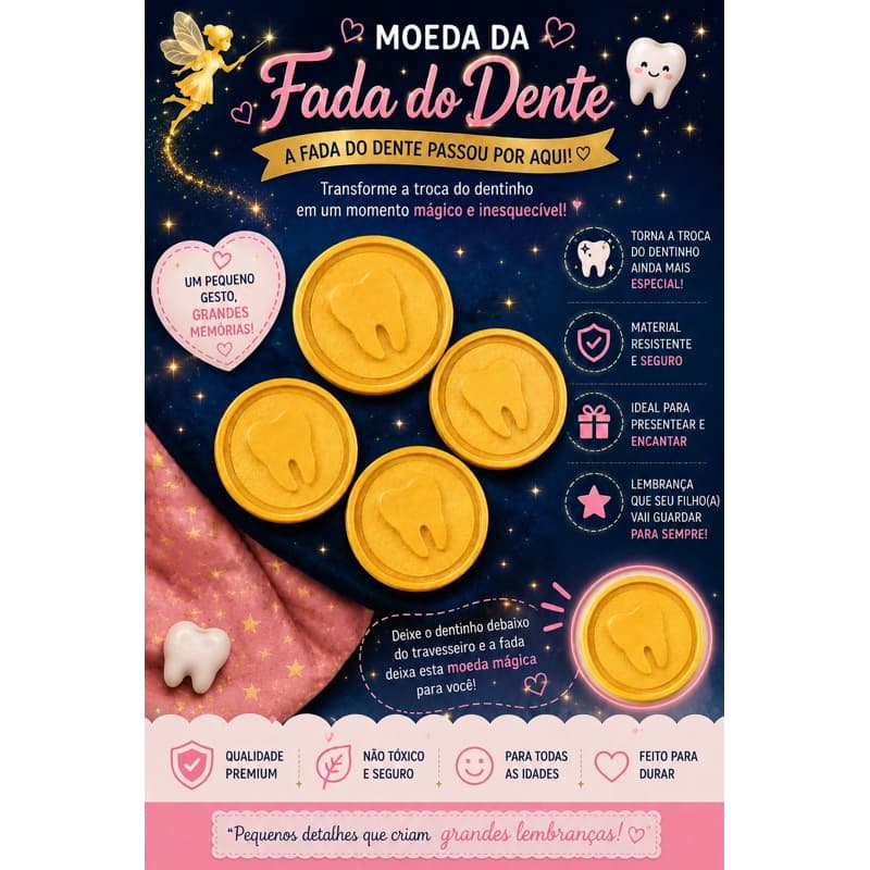 🧚‍♀️🦷 Moeda da Fada do Dente