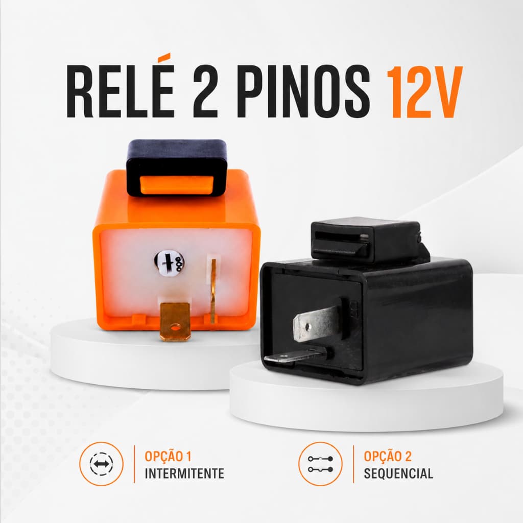 Relé Pisca 2 Pinos 12 Volts Para Pisca De Led Todas Motos