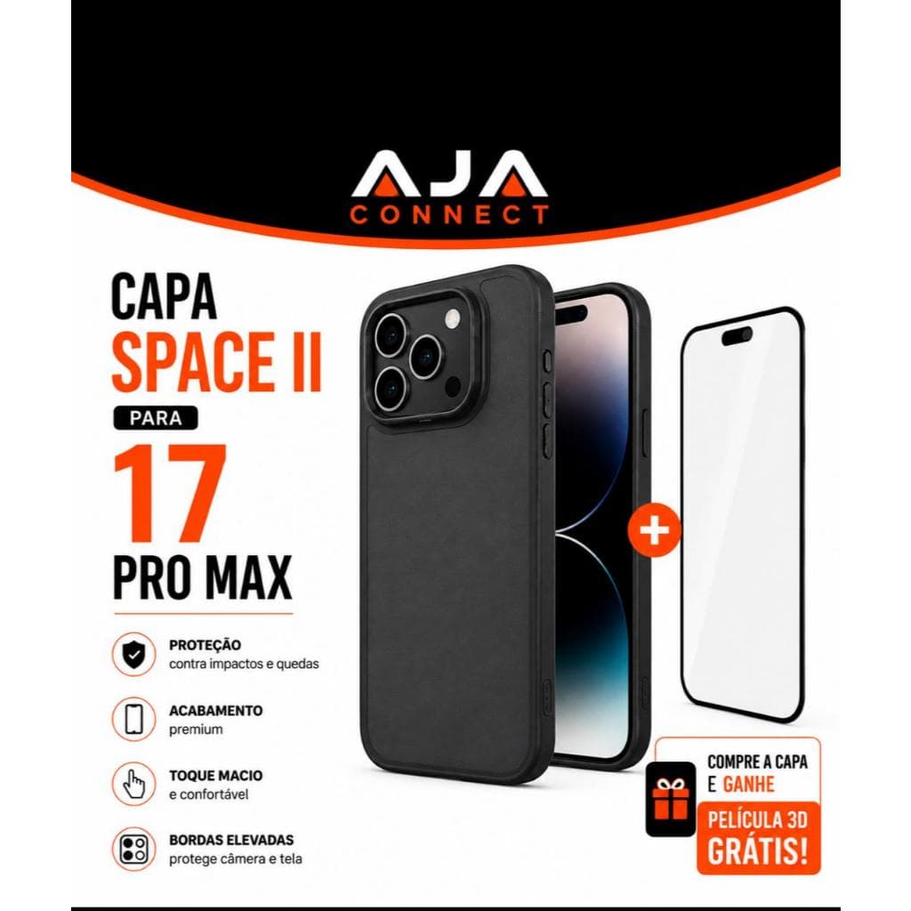 Capa Space II para iPhone 17 Pro Max + Película 3D Grátis