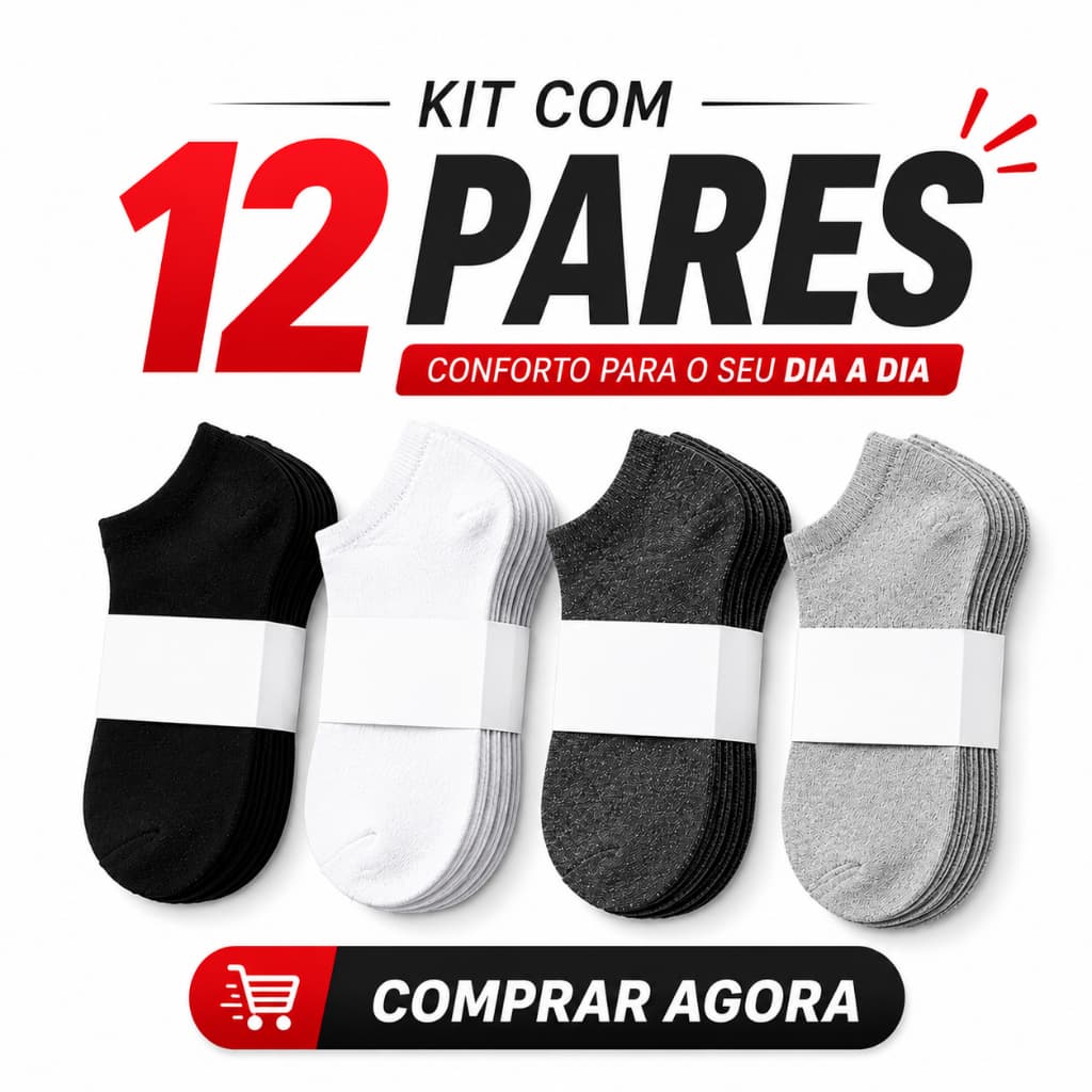 Kit meias com 12 pares confortáveis unissex meias femininas meia masculina meia soquete