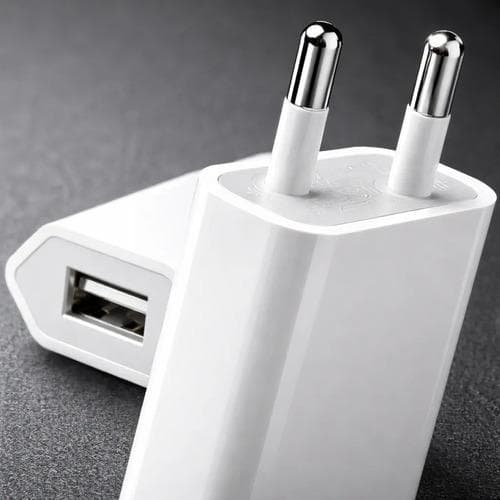 Carregador de Parede USB 5V 1A Bivolt 100-240V Fonte Adaptador de Tomada 2 Pinos para Celular e Dispositivos USB