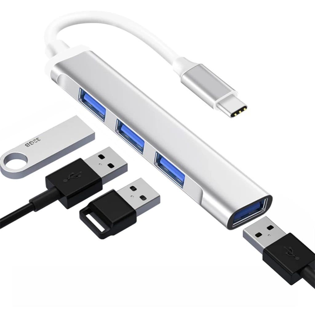 Hub Usb 4 Portas 3.0 Type-C Função OTG Desktop Notebook Macbook