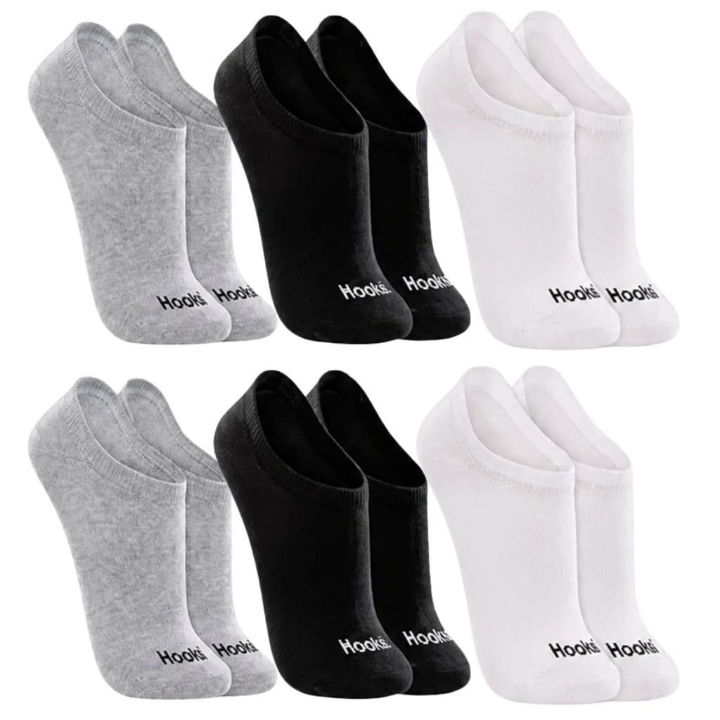 Kit 6 Meias Sapatilha Cano Curto Invisível Feminina Masculina Hoahi 100% Algodão Cotton