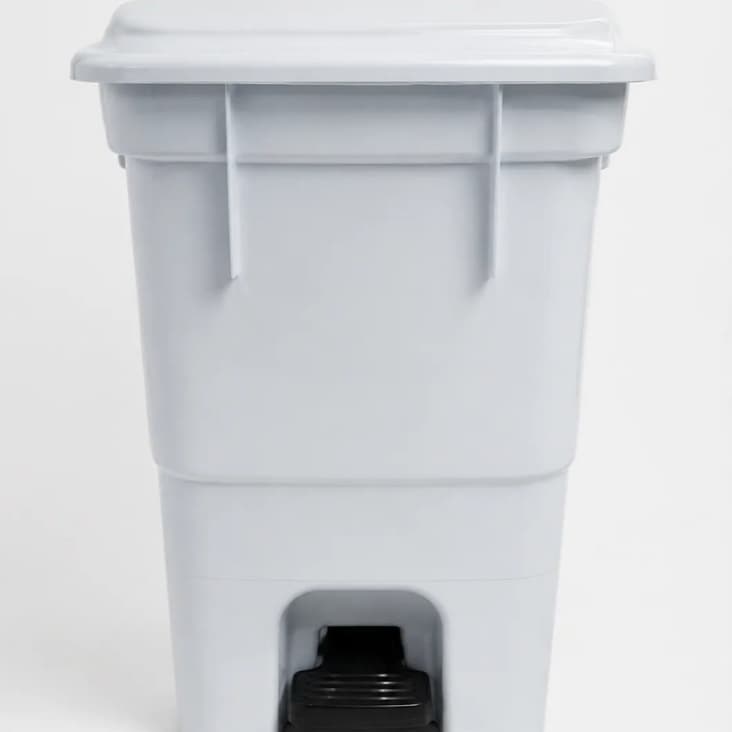 Lixeira com Pedal 50L Reforçado Tampa Resistente Cozinha Banheiro Área de Serviço Empresa Escritório Branco ou Preto