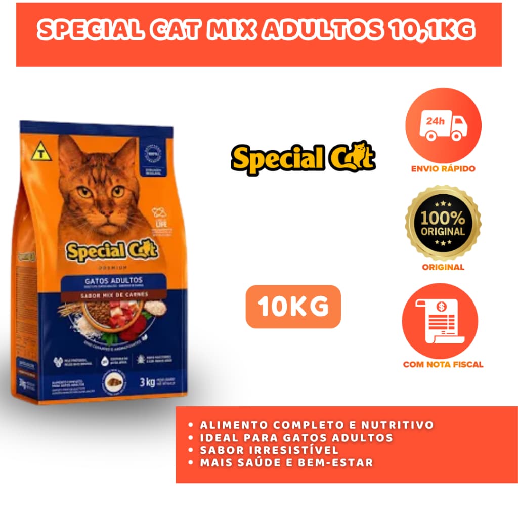 SPECIAL CAT MIX ADULTOS 10,1 KG ALIMENTO COMPLETO PARA GATOS ADULTOS