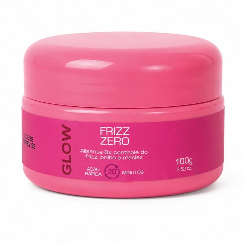 Alisante Capilar Glow Frizz Zero 100g Controle do Frizz Brilho e Maciez