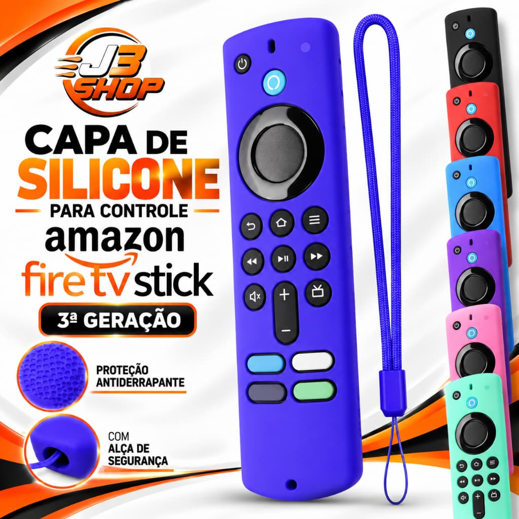 Capa Silicone Controle Amazon Fire TV Stick 3ª Geração Proteção Antiderrapante