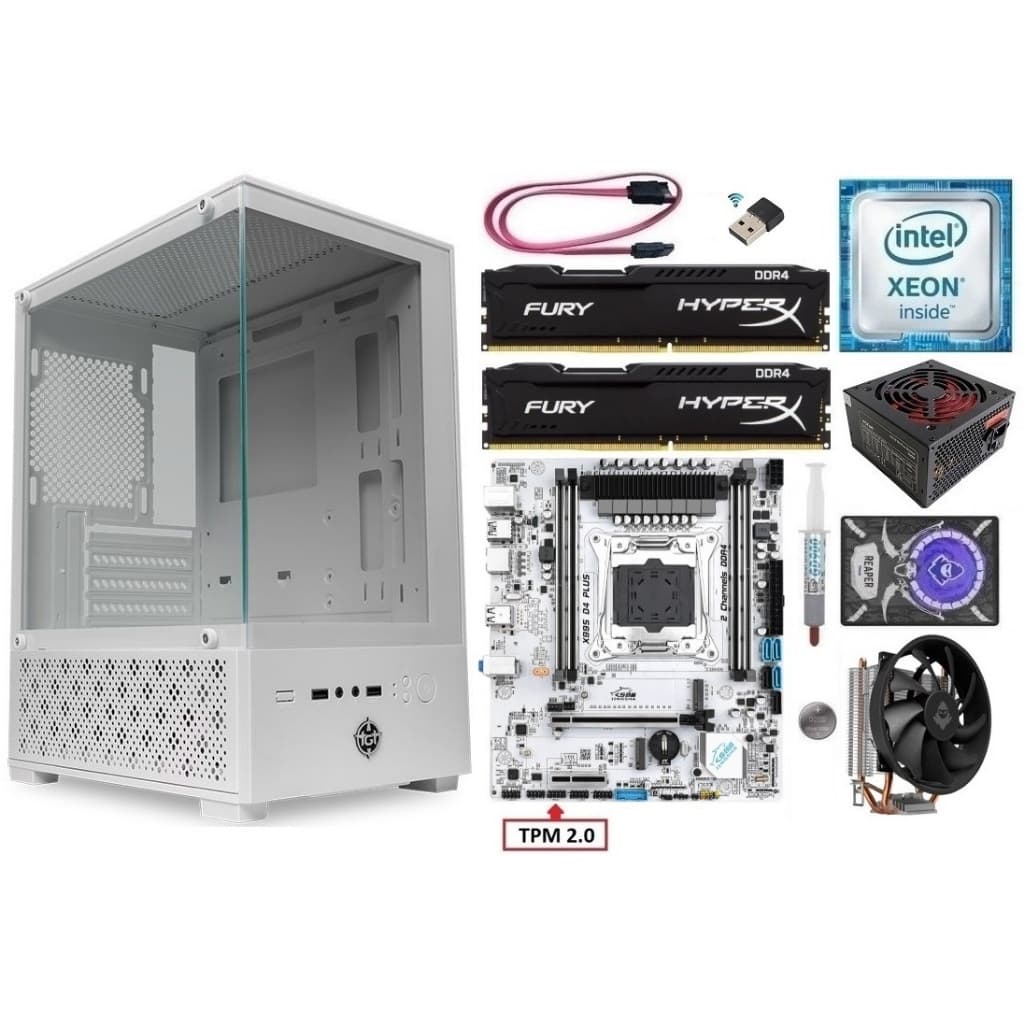 Kit Gamer X99 Xeon E5 2680 v4/ 8GB-16GB DDR4/ Gabinete + Fonte 500w + SSD + HD