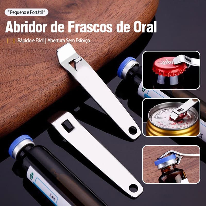 2Pcs Mini Abridor De Garrafa E Lata Em Aco Inoxidavel Portatil E Multifuncional Pratico