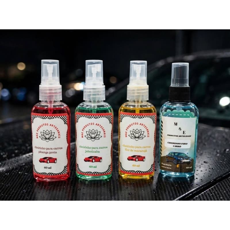 kit com 3 unidades de cheirinho para carro