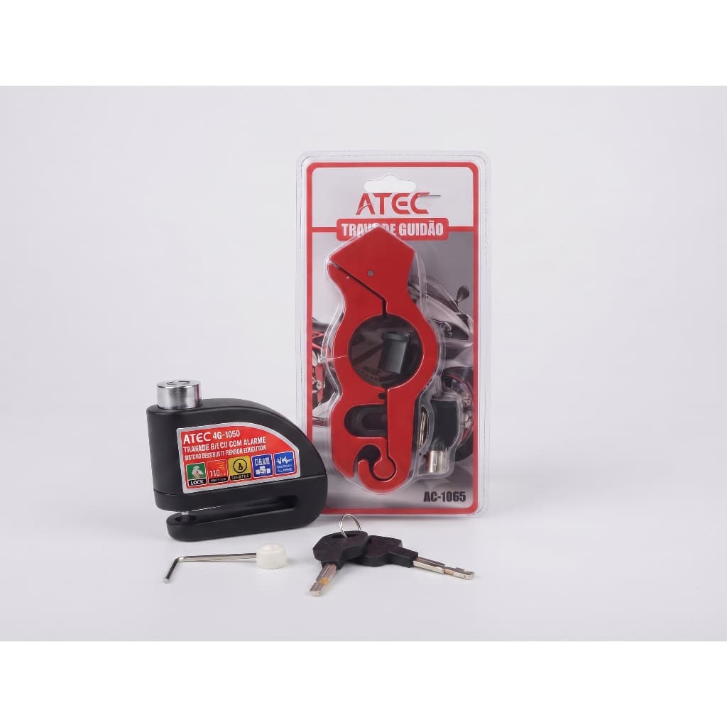 Kit Trava Disco +trava Manete Freio Moto Segurança Antifurto