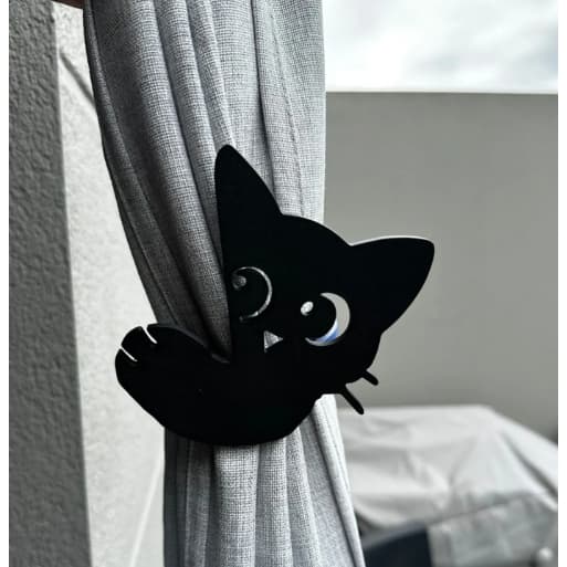 Prendedor de Cortina em Formato de Gato