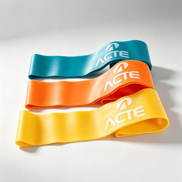 Kit Mini Band 3 Elastico e Medidas Acte Exercicio Fitness Academia