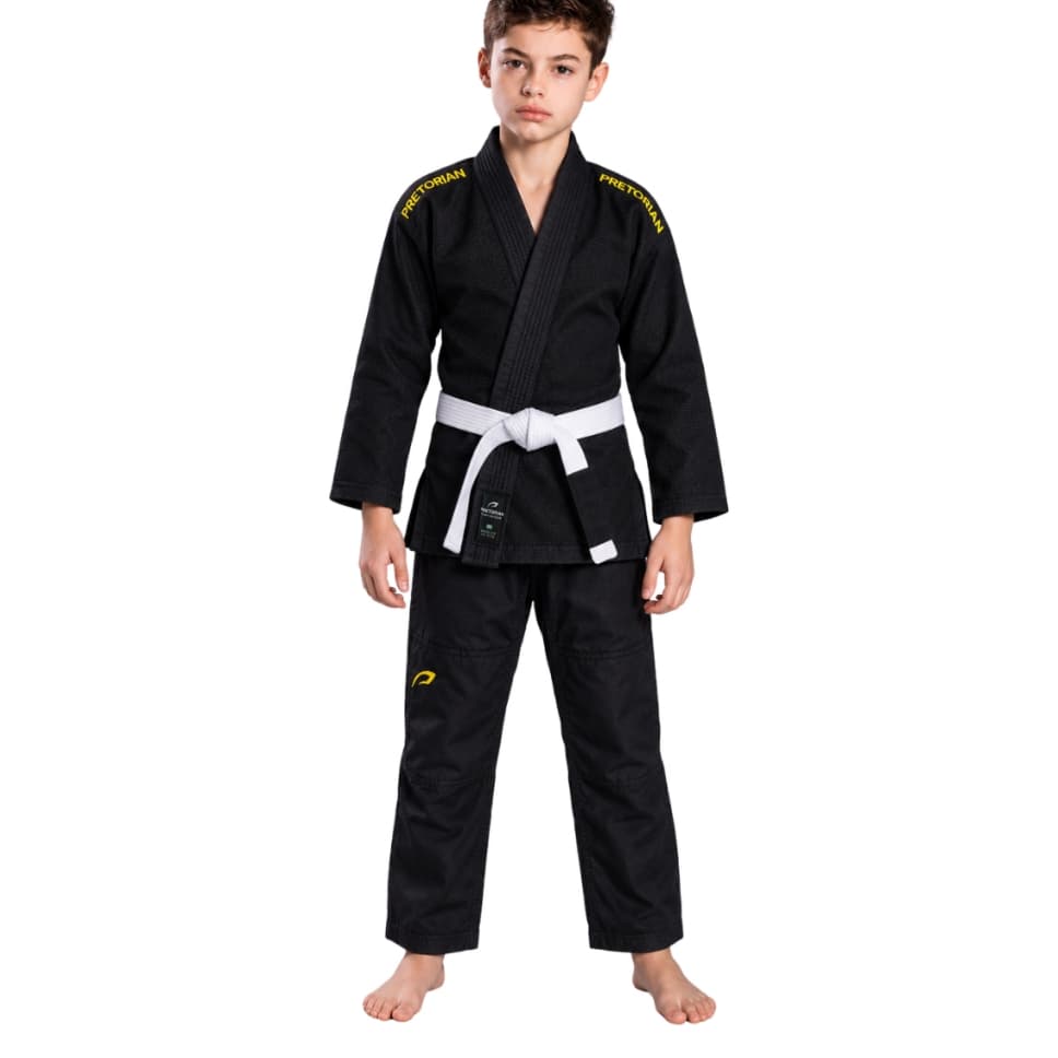 Kimono Jiu-Jitsu Infantil Pretorian Trançadinho Preto