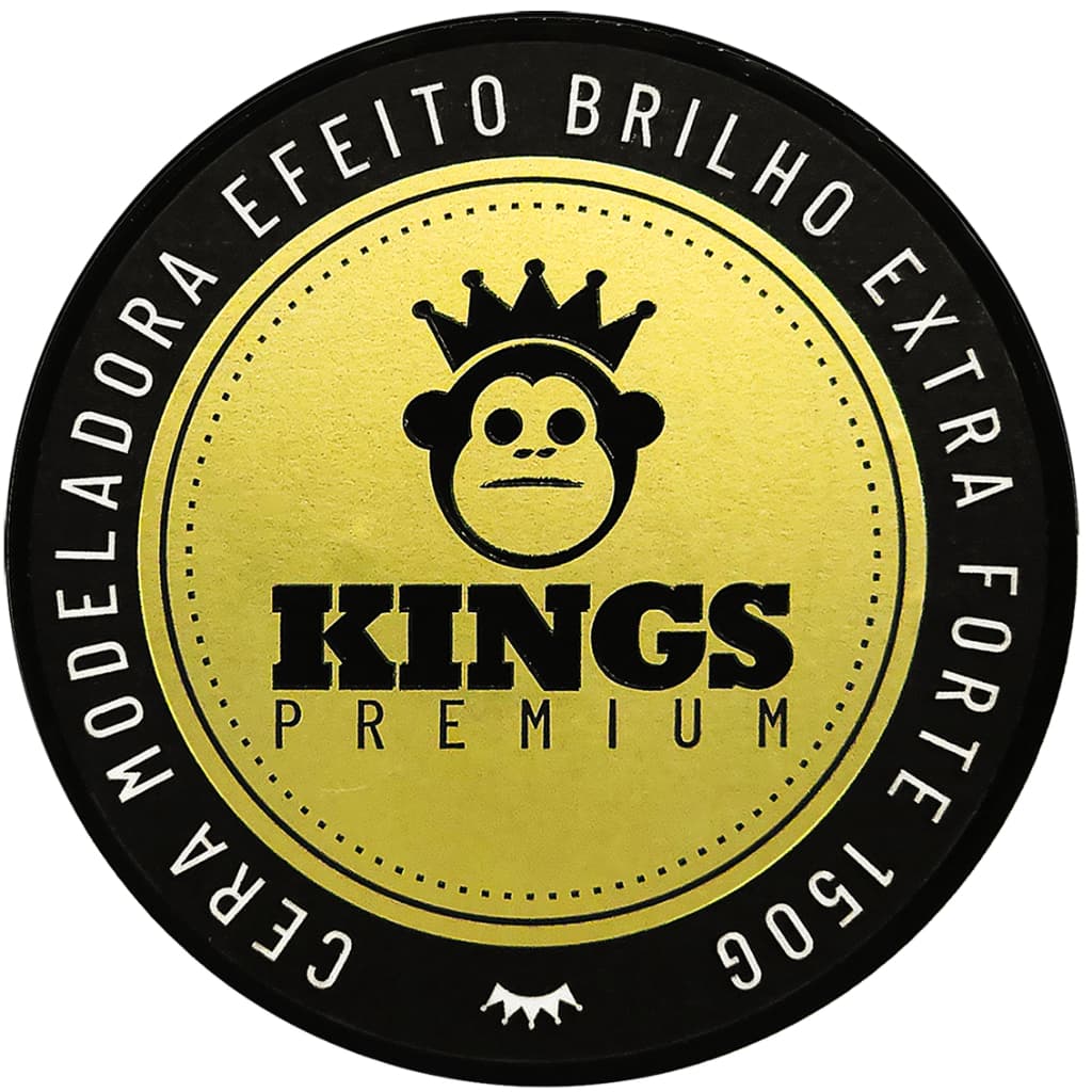 Cera Modeladora Kings 150g Perolizada – Fixação Forte com Brilho Sofisticado