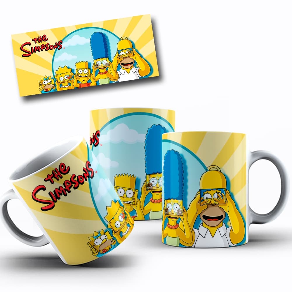 Caneca Personalizada Simpsons Presente Namorado Decoração Criativo Infantil Homer Criança