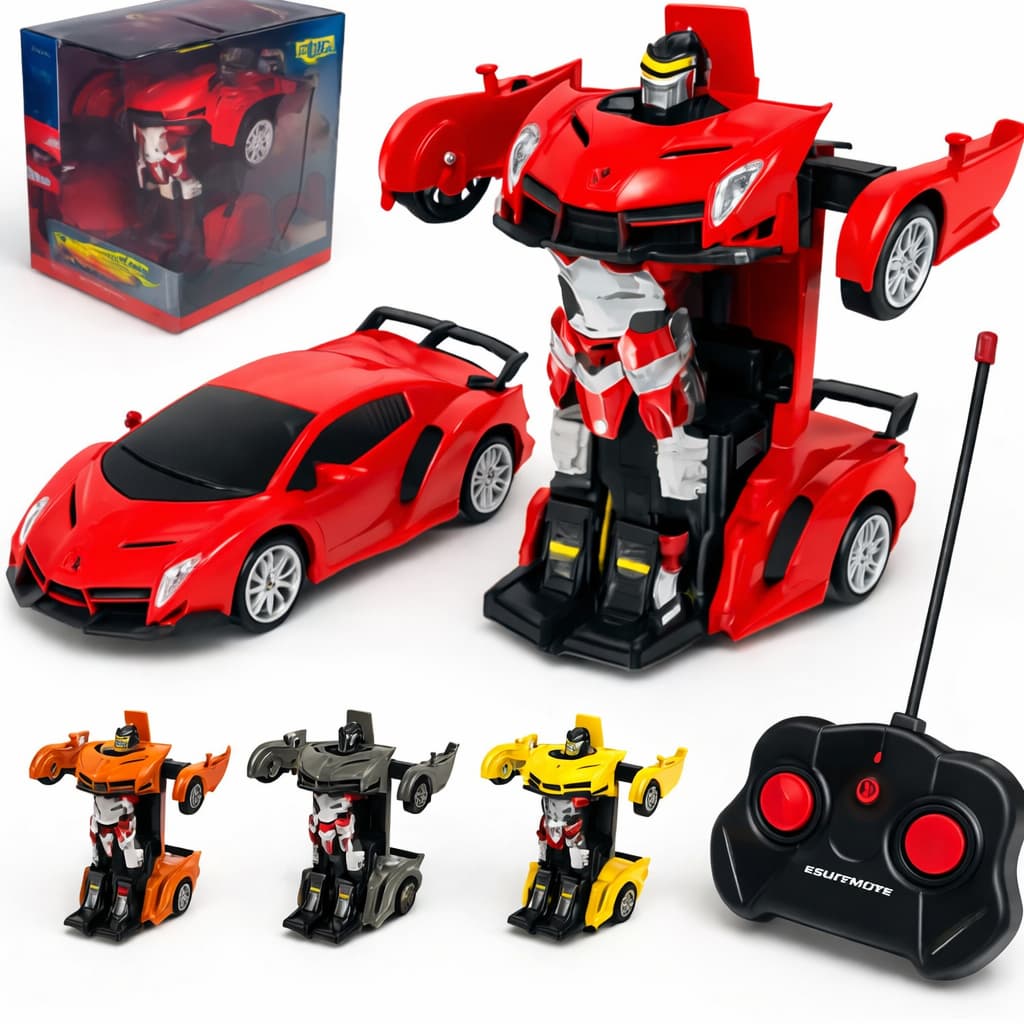 Robô Car Titanium Transformável – Carrinho de Controle Remoto Sem Fio que Vira Robô